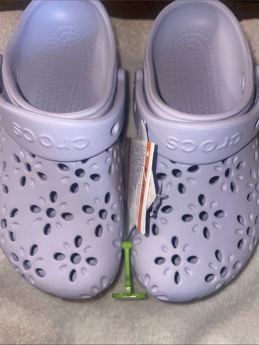 CROCS Kids' Classic Floral Clog in Light Lavender
